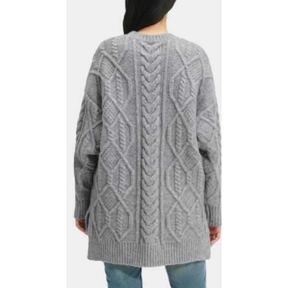 ugg Raelee Cable Knit Sweater Long s - Picture 3 of 4